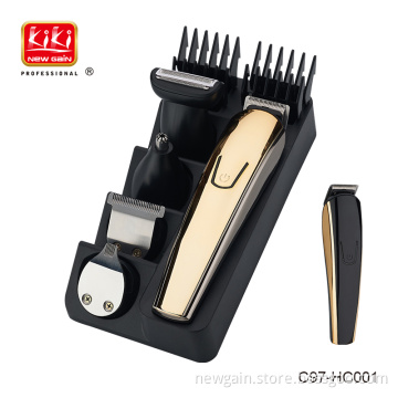 2 different clippers, shaver, beard trimmer and nose/ear hair trimmer